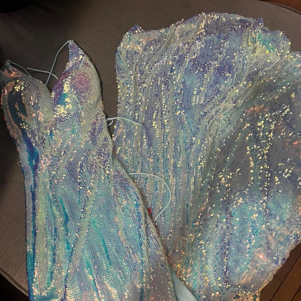 Iridescent Sequin Gown